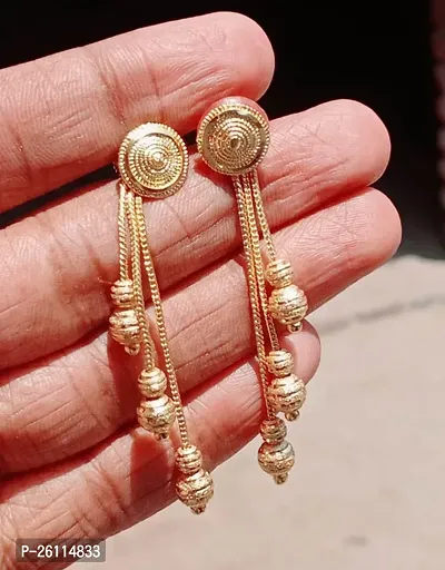 Golden Copper  Drop Earrings Earrings For Women-thumb0