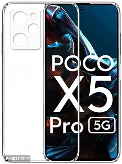 Classic White Silicon Back Cover For Poco X5 Pro 5G-thumb0