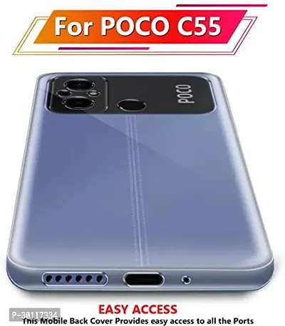 Classic White Silicon Back Cover For Pococ55-thumb3