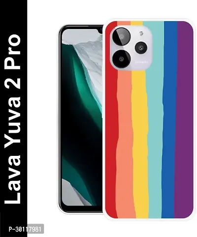 Classic Multicoloured Silicon Back Cover For Lava Yuva 2 Pro