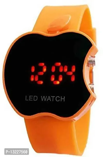 J JAMVAI New Stylish Digital Kids Orange Watch for Boys and Girls-thumb0