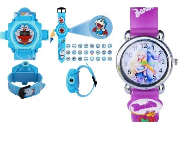 Barbie & Spider Man Projector Watch For Kids