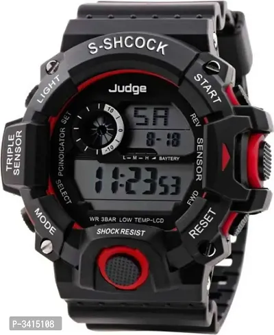 SHOCK S BOND SHOCK  ( RED ) PROOF CASUAL SPORT SEVEN Watch Digital Watch - For Men-thumb0