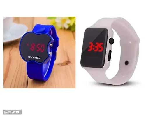 Blue cut apple And white Square Quality Designer Fashion Wrist Watch Digital Watch - For  KIDS-thumb0