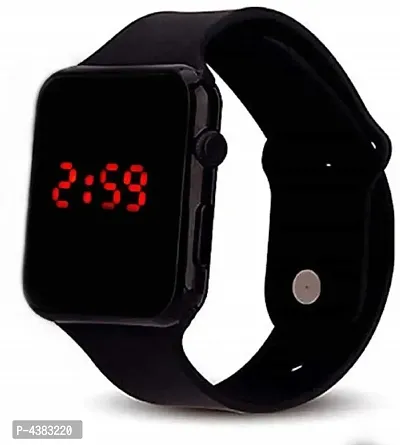 red cut apple And black Square Quality Designer Fashion Wrist Watch Digital Watch - For  KIDS-thumb3