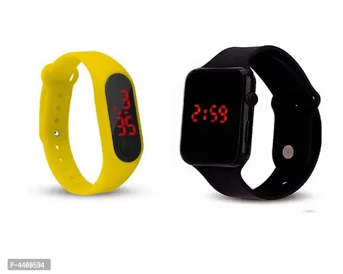 m2  yellow And black Square Quality Designer Fashion Wrist Watch Digital Watch - For  KIDS-thumb0