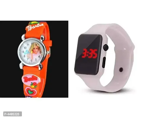 red barbi  And white Square Quality Designer Fashion Wrist Watch Digital Watch - For  KIDS-thumb0