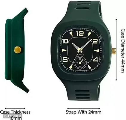 NEW SQUARE OFFICIALLY DESIGN ANALOG WATCH BOYS AND MENS-thumb2