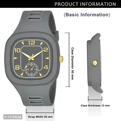 NEW SQUARE OFFICIALLY DESIGN ANALOG WATCH BOYS AND MENS-thumb2