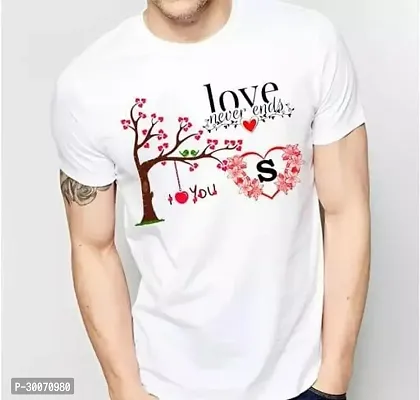 Reliable White Polyester Blend Printed Round Neck T-Shirt For Men-thumb0