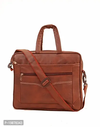 Tan messenger bag for women  men laptop-thumb0