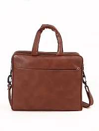 Tan messenger bag for women  men laptop-thumb1