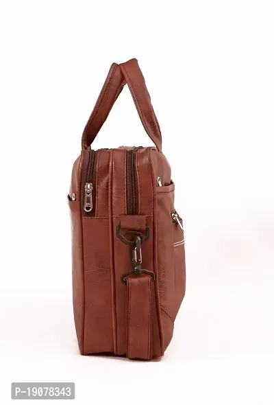 Tan messenger bag for women  men laptop-thumb3