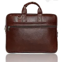 Brifecase Messenger Laptop Leather Bag Brown-thumb1