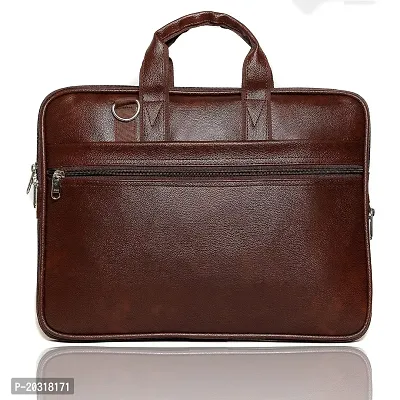 Brifecase Messenger Laptop Leather Bag Brown-thumb2
