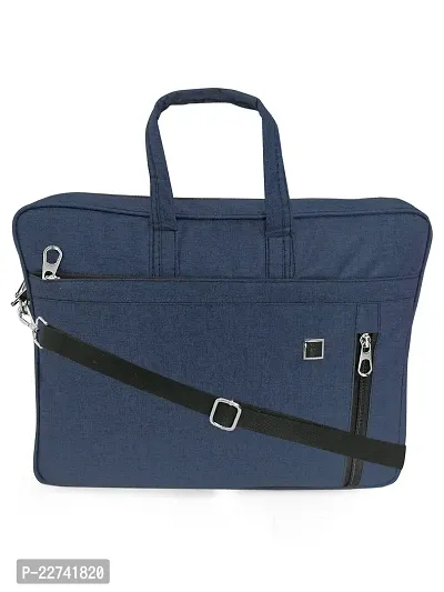 ormal Business Briefcase Bag Crossbody Messenger College Bags For Men Women MacBook INoteBook ITablet Laptop Upto 15.6 Inch | Handbags with Shoulder Straps (Blue) 6 Months Warranty-thumb0