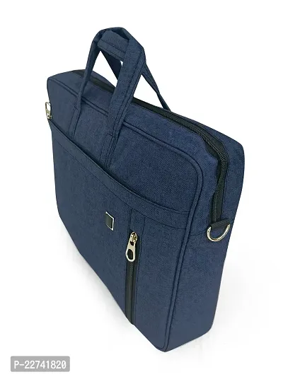 ormal Business Briefcase Bag Crossbody Messenger College Bags For Men Women MacBook INoteBook ITablet Laptop Upto 15.6 Inch | Handbags with Shoulder Straps (Blue) 6 Months Warranty-thumb4
