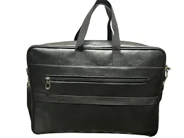 15.6 Inch laptop I Macebook I Books leather office bag for men  women (black)-thumb1