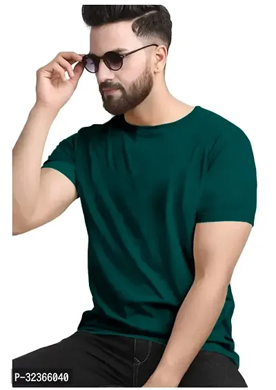 Comfortable Green Cotton Tees For Men