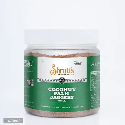 Shrutis Coconut Palm Jaggery Powder _ Palm Sugar 250Grams Jar Pack of 1