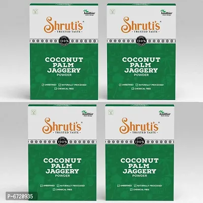 Shrutis Coconut Palm Jaggery Powder _ Palm Sugar 100Grams Pack _Pack of 4 x 100 g_