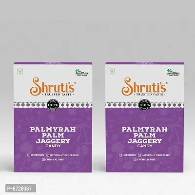 Shrutis Palmyra Palm Jaggery Candy _ Palm Sugar Crystals 100Grams Pack _Pack of 2 x 100 g_