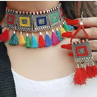 Fashions Multicolor Tessal Choker Necklace set for girls or womens.-thumb1