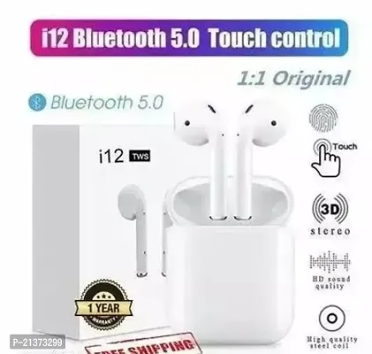 Stylish White In-ear Bluetooth Wireless Headphones Without Microphone Pack of 1-thumb0