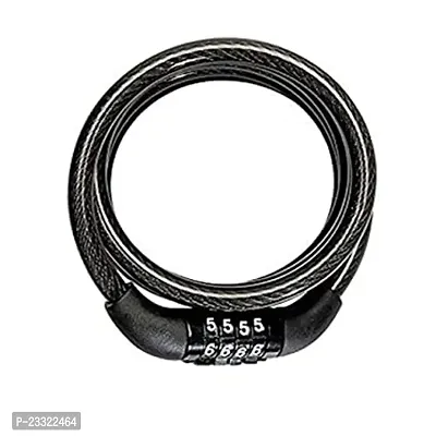 Online Expert Number Metallic Lock for Cycle for Bike Helmet  Bicycle (Black)-thumb5