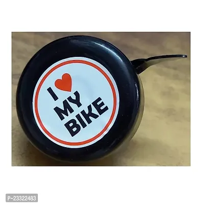 Online Expert I Love My Bike Printed Clear Sound Awake Bike Horn Bicycle Accessories Black Bicycle Bell-thumb0