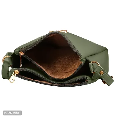 PU Green Sling Bag Crossbody Bag Standard Capacity-thumb3