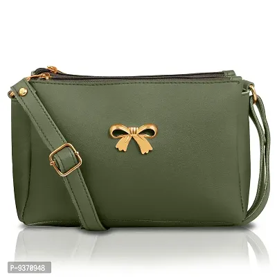 PU Green Sling Bag Crossbody Bag Standard Capacity-thumb0