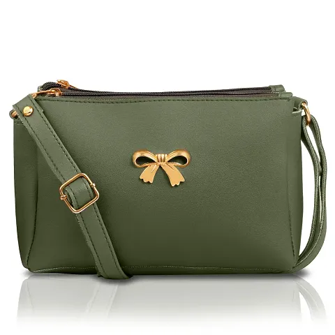 PU Green Sling Bag Crossbody Bag Standard Capacity