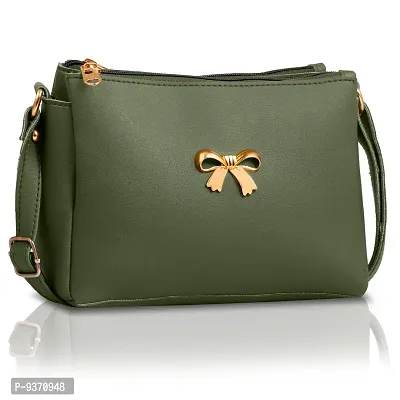 PU Green Sling Bag Crossbody Bag Standard Capacity-thumb2