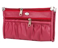 Spacious Tan Maroon Clutch for women and girl-thumb1