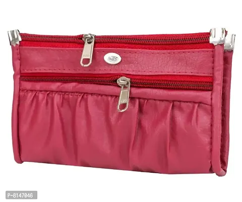 Spacious Tan Maroon Clutch for women and girl-thumb2