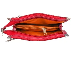 Spacious Tan Maroon Clutch for women and girl-thumb3