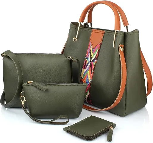 Fancy Women PU Leather Handbags (Pack Of 4)
