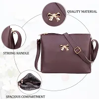 Stylish Brown Sling bag Crossbody bag for college girl women-thumb2