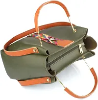 Classy Combo of 4 Solid PU Handbags For Women-thumb1