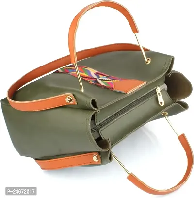 Classy Combo of 4 Solid PU Handbags For Women-thumb2