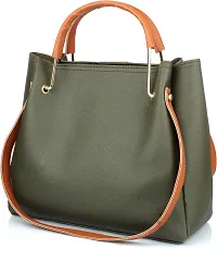 Classy Combo of 4 Solid PU Handbags For Women-thumb3