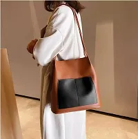 Stylish Artificial Leather Tote Bag-thumb1