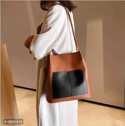 Stylish Artificial Leather Tote Bag-thumb2