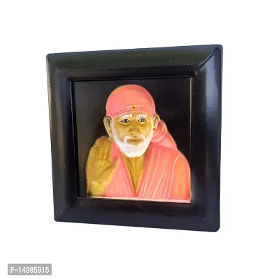 SHINDE EXPORTS Shirdi Sai Baba Holographic 3D Photo Frame Size 9x9 inches (Pink)-thumb3