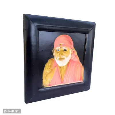 SHINDE EXPORTS Shirdi Sai Baba Holographic 3D Photo Frame Size 9x9 inches (Pink)-thumb2