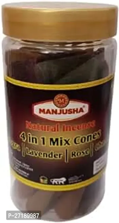 4 In 1 Mix Natural Incense Cone Small For Pooja