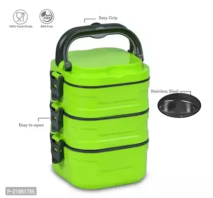 Best Qulaity Plastic Lunch Box for School and Office Pack of 1-thumb0