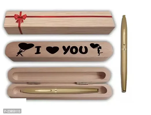 Saint Gold Ball Pen with engraving Love You Gift Box