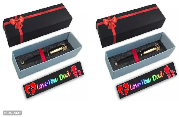 KlowAge Saint Matte Black Gold Trim Ball with Stylist Love You dad Gift Card and Gift Box